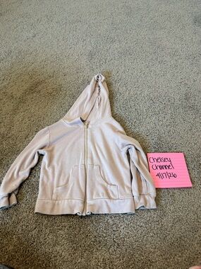 Kyte Baby Light Beige Zip-Up Hooded Sweatshirt